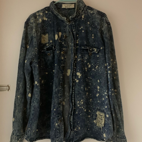 Splattered Jean button up - Picture 1 of 1